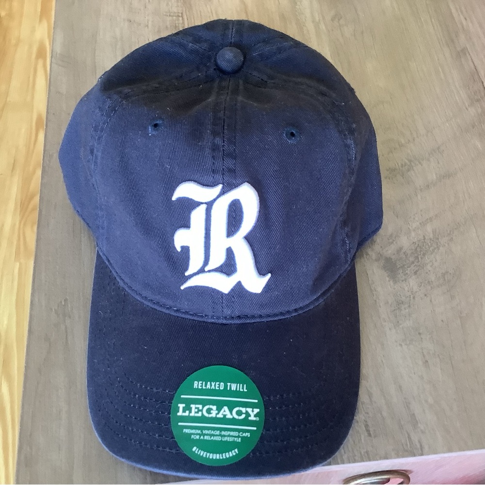 Legacy Dark Blue Cap with White Text